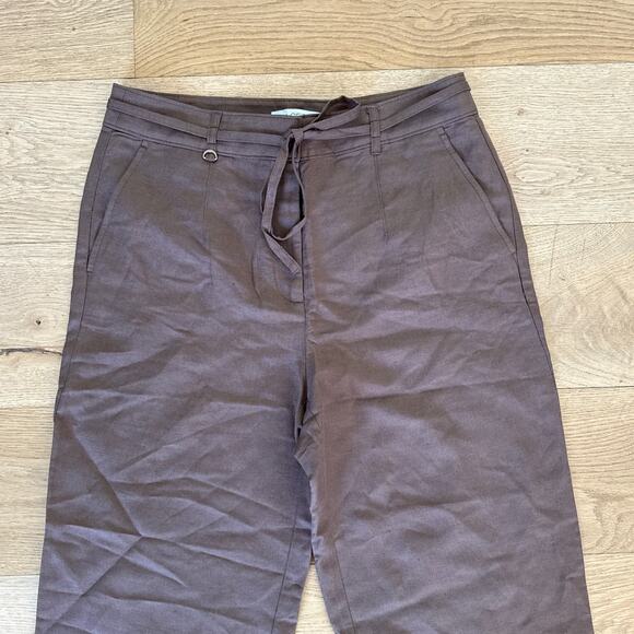 Loft Tie Belt High Waist Pants Size 6 Brown - Picture 2 of 4